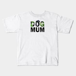 DOG MUM - black labrador oil painting word art Kids T-Shirt